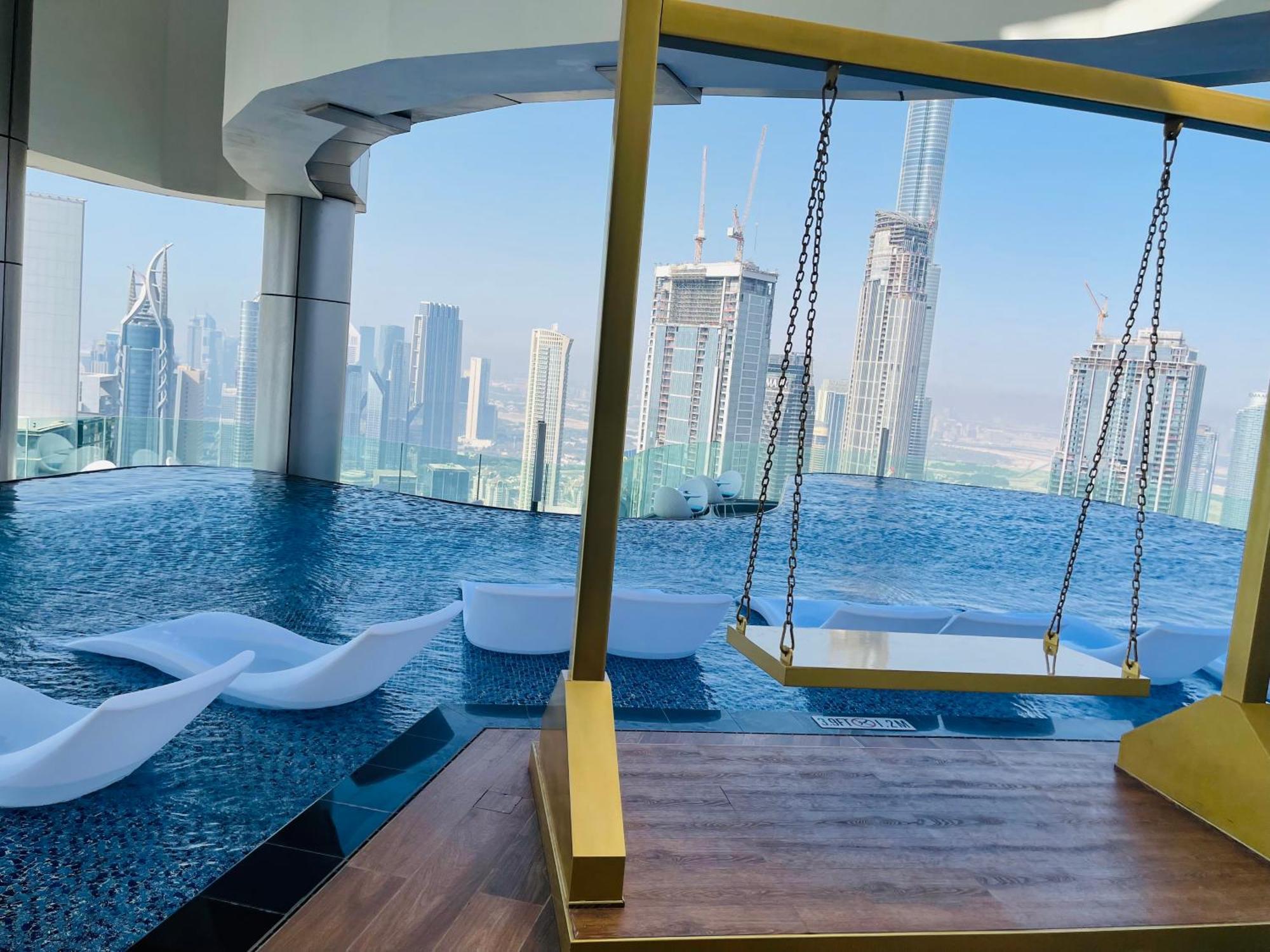 Appartement Magical With Rooftop Pool & Burj Khalifa View Dubai